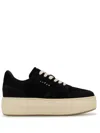 Hogan Skyscraper Suede Platform Sneakers In Black