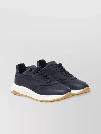 Hogan Sneakers Smooth Leather Sole Contrasting In Blue