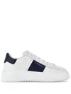 Hogan Panelled Design Calf Leather Sneakers With Chunky Sole In White
