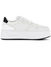 Hogan Skyscraper Platform Sneakers Featuring Perforated Detailing In White