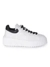 Hogan H-stripes Low-top Platform Sneakers In White