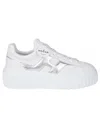Hogan H-stripes Leather Sneakers In White