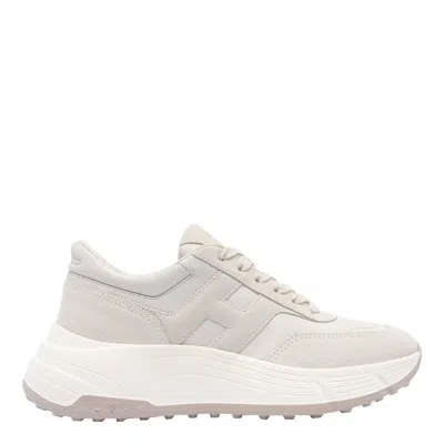 Hogan Low Top Sneakers Leather Upper In White