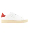 Hogan Leather Sneakers With Flat Rubber Sole In White