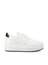 Hogan Leather Panelled Flatform Sneakers In White