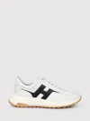 Hogan Lightweight Sneaker With Contrast Panel And Rubber Sole In White