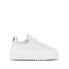 Hogan Striped Leather Lace-up Sneakers With H Detail In White