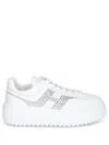 Hogan H-stripes Leather Sneakers In White