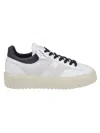 Hogan Lace-up White Sneakers With Logo Patch In White