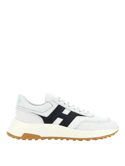 Hogan White H Logo Lace-up Sneakers