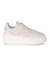 Hogan Two-tone Nappa Leather H-stripes Sneakers In White