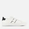 Hogan White Leather Sneakers With Logo Design And Rubber Sole In White