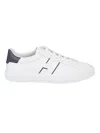 Hogan White Leather Sneakers With Logo Design And Rubber Sole In White
