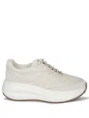 Hogan Leather Sneakers With Cushioned Sole In White