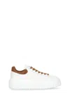 Hogan H-stripes Low-top Leather Sneakers In White