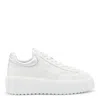 Hogan H-stripes Platform Leather Sneakers In White
