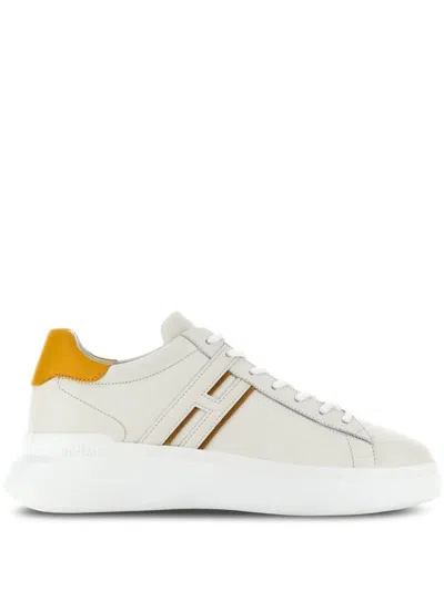 Hogan H580 Leather Lace-up Sneakers In White