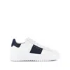 Hogan Panelled Design Calf Leather Sneakers With Chunky Sole In White