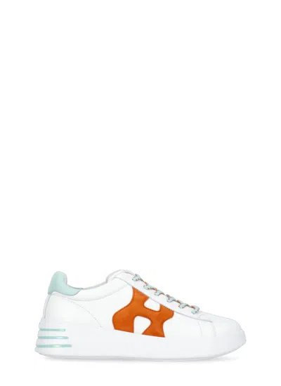 Hogan Rebel Sneakers White White/orange/light Blue