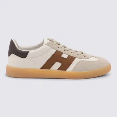 Hogan Sneakers White-beige-brown In Multi