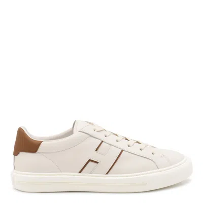 HOGAN SNEAKERS WHITE-COGNAC