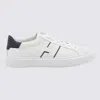 Hogan White Leather Sneakers With Logo Design And Rubber Sole In White