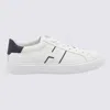 Hogan White Leather Sneakers With Logo Design And Rubber Sole