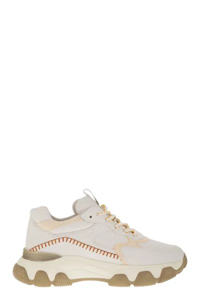 Hogan Sneakers In White/orange