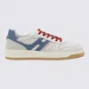 Hogan Light Blue Smooth Leather And Ivory Suede H630 Sneakers In Multi