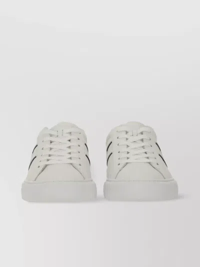 Hogan Sneakers With Contrasting Heel Tab And Round Toe In Neutral