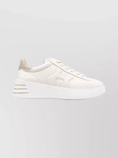 Hogan Sneakers With Flat Sole And Round Toe In White