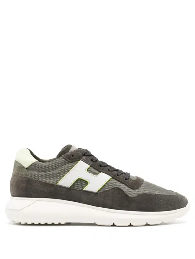 Hogan Interactive Panelled Leather Sneakers In Multicolour