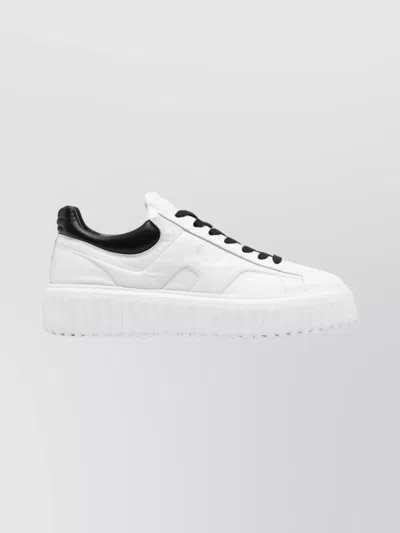 Hogan Sneakers With Platform Sole And Round Toe In White