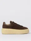 Hogan Leather Lace-up Sneakers Platform Sole In Brown
