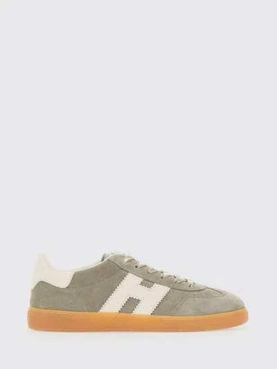 Hogan Neutrals Cool Side Stitched Logo Suede Sneakers In Multi