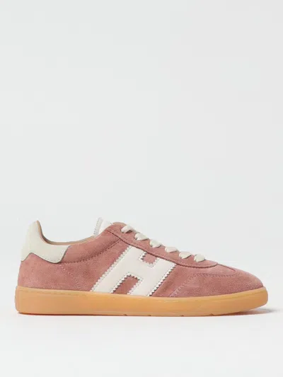 Hogan Retro-inspired Suede Sneakers With Nappa Leather Accents In Brown