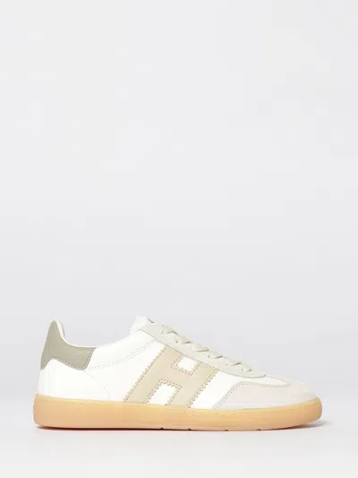 Hogan Low-top Multi-material Sneakers With Padded Tongue In White