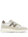 Hogan Men's Interactive Suede And Mesh Sneakers In Beige