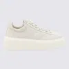 Hogan H-stripes Leather Sneakers With Contrasting Detail In Yogurt