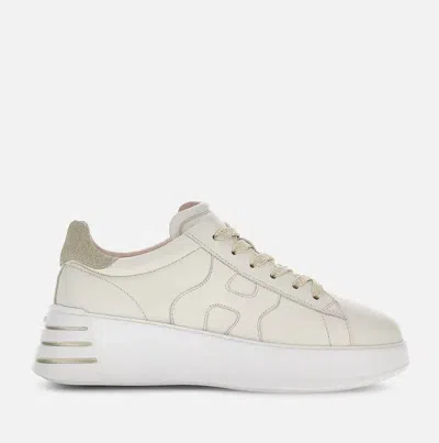 Hogan Sneakers In Yogurt/oro