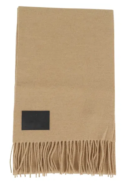 HOGAN HOGAN SOFT BEIGE WOOL SCARF