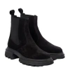 Hogan Solid Color Versatile Chelsea Boots In Black
