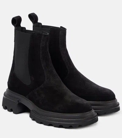 Hogan Sonia Leather Chelsea Boots In Black