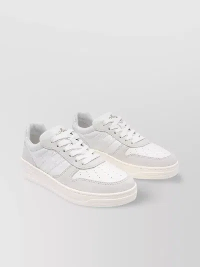 HOGAN SPARKLING LEATHER LOW TOP SNEAKERS