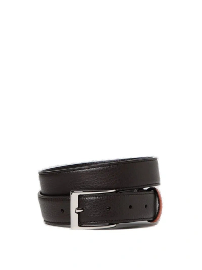 Hogan Square Buckle Belt In Brown