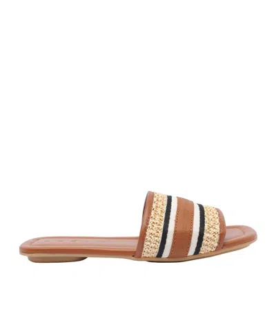 Hogan Square-headed Sandals In Nude