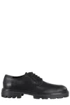 Hogan Chunky Sole Round Toe Derby Shoes In Black