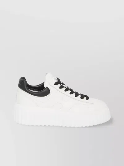 HOGAN STRIPED H-STRIPES LEATHER SNEAKERS