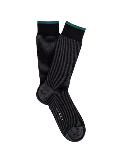 Hogan Striped Rib-trimmed Socks In Black