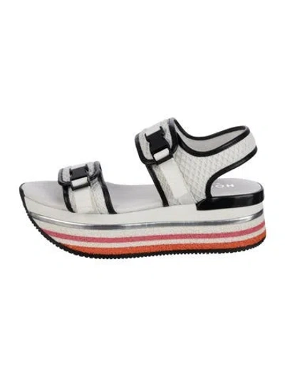Pre-owned Hogan Striped Sandals W/ Tags In White